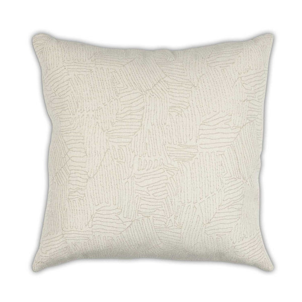 Moss Home River Decorative Pillow - Stylish Zipper Closure, Knife Edge Finish, Made To Order For Unique Decor Vanilla 35% Poly 31% Viscose 23% Polypropylene 11% Cotton Mfab-rivvan-2222