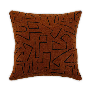 Moss Home Trace Decorative Pillow - Elegant Knife Edge Design, Durable Fabric, Made To Order For Your Home Rust 94% Polyester 6% Acrylic Mfab-trarus-2222