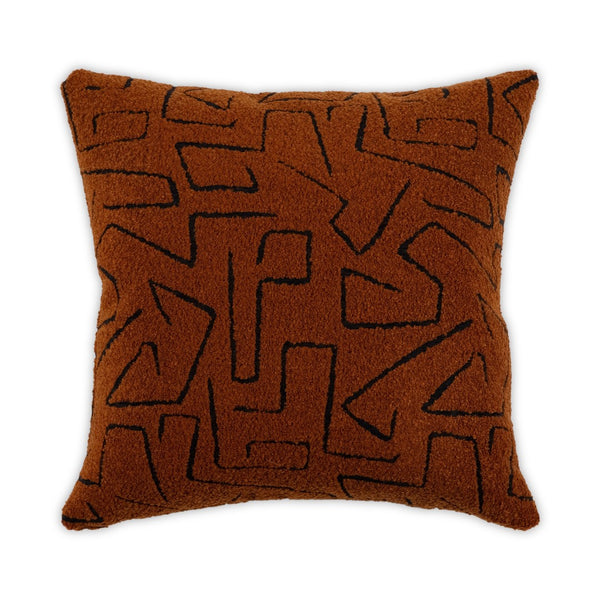Moss Home Trace Decorative Pillow - Elegant Knife Edge Design, Durable Fabric, Made To Order For Your Home Rust 94% Polyester 6% Acrylic Mfab-trarus-2222