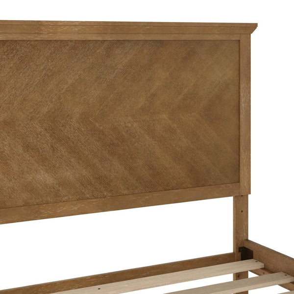 English Elm Fiona King Size Solid Wood Platform Bed Frame with Elegant Headboard for Modern Bedroom Style Light Brown In Stock. Usually ships in 24 - 48 business hours MG-0900-29-KB-ANTOAK-GG