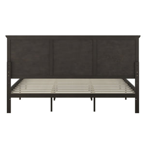 English Elm Fiona King Size Solid Wood Platform Bed Frame with Elegant Headboard for Modern Bedroom Style Dark Gray In Stock. Usually ships in 24 - 48 business hours MG-0900-29-KB-DKGRY-GG