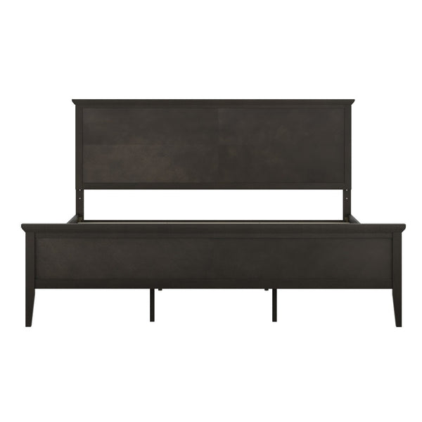 English Elm Fiona King Size Solid Wood Platform Bed Frame with Elegant Headboard for Modern Bedroom Style Dark Gray In Stock. Usually ships in 24 - 48 business hours MG-0900-29-KB-DKGRY-GG