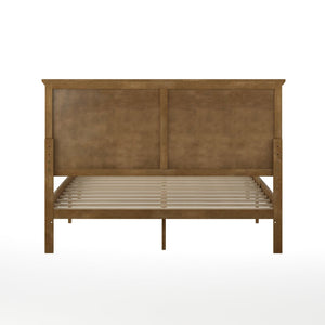 English Elm Fiona King Size Solid Wood Platform Bed Frame with Elegant Headboard for Modern Bedroom Style Light Brown In Stock. Usually ships in 24 - 48 business hours MG-0900-29-QB-ANTOAK-GG