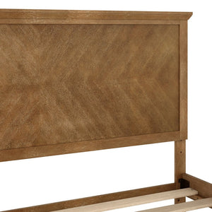 English Elm Fiona King Size Solid Wood Platform Bed Frame with Elegant Headboard for Modern Bedroom Style Light Brown In Stock. Usually ships in 24 - 48 business hours MG-0900-29-QB-ANTOAK-GG