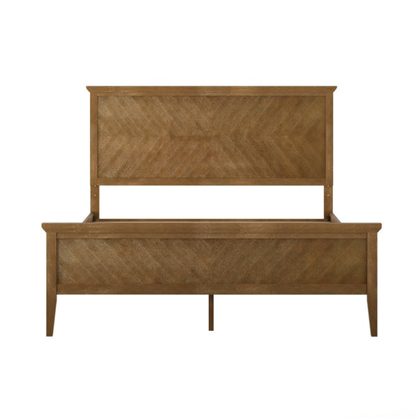 English Elm Fiona King Size Solid Wood Platform Bed Frame with Elegant Headboard for Modern Bedroom Style Light Brown In Stock. Usually ships in 24 - 48 business hours MG-0900-29-QB-ANTOAK-GG