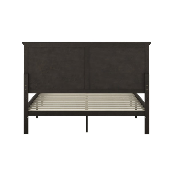 English Elm Fiona King Size Solid Wood Platform Bed Frame with Elegant Headboard for Modern Bedroom Style Dark Gray In Stock. Usually ships in 24 - 48 business hours MG-0900-29-QB-DKGRY-GG