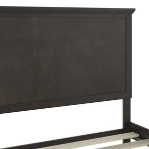 English Elm Fiona King Size Solid Wood Platform Bed Frame with Elegant Headboard for Modern Bedroom Style Dark Gray In Stock. Usually ships in 24 - 48 business hours MG-0900-29-QB-DKGRY-GG