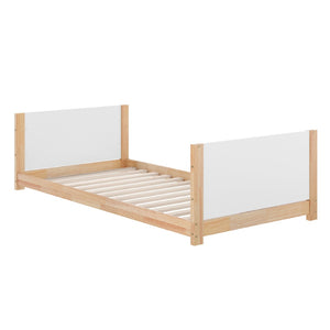English Elm Dallas Bunk Bed Twin Over Twin - Stylish Space-Saving Solid Wood Frame with Safety Features for Kids White/Natural MG-0900-30-TTB-WHNAT-GG