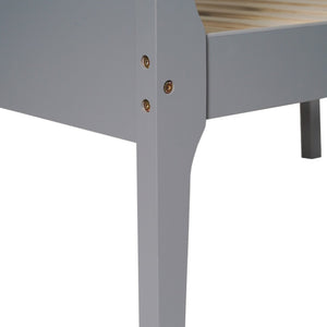 English Elm Dallas Bunk Bed Twin Over Full - Convertible Solid Wood Frame with Ladder for Space-Saving Kids’ Rooms Gray In Stock. Usually ships in 24 - 48 business hours MG-0900-31-TFB-GY-GG