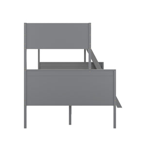 English Elm Dallas Bunk Bed Twin Over Full - Convertible Solid Wood Frame with Ladder for Space-Saving Kids’ Rooms Gray In Stock. Usually ships in 24 - 48 business hours MG-0900-31-TFB-GY-GG