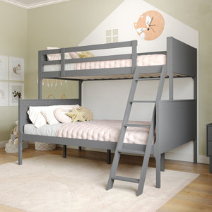 English Elm Dallas Bunk Bed Twin Over Full - Convertible Solid Wood Frame with Ladder for Space-Saving Kids’ Rooms Gray In Stock. Usually ships in 24 - 48 business hours MG-0900-31-TFB-GY-GG