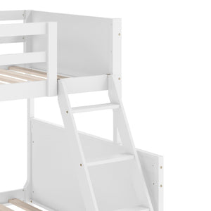 English Elm Dallas Bunk Bed Twin Over Full - Convertible Solid Wood Frame with Ladder for Space-Saving Kids’ Rooms White In Stock. Usually ships in 24 - 48 business hours MG-0900-31-TFB-WH-GG