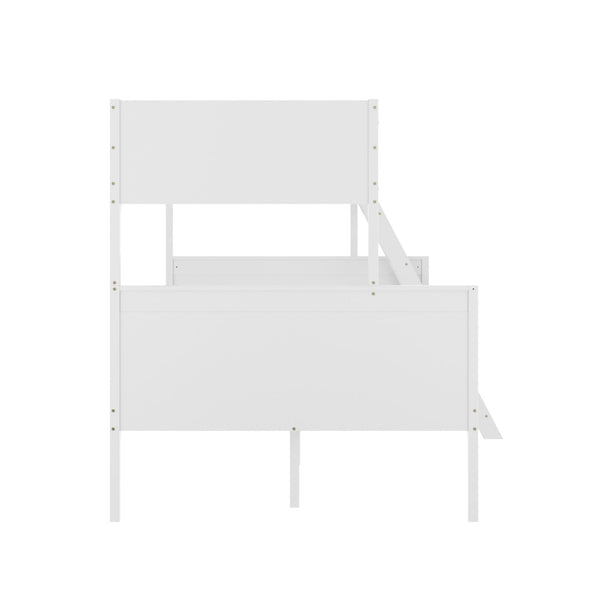 English Elm Dallas Bunk Bed Twin Over Full - Convertible Solid Wood Frame with Ladder for Space-Saving Kids’ Rooms White In Stock. Usually ships in 24 - 48 business hours MG-0900-31-TFB-WH-GG