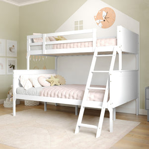 English Elm Dallas Bunk Bed Twin Over Full - Convertible Solid Wood Frame with Ladder for Space-Saving Kids’ Rooms White In Stock. Usually ships in 24 - 48 business hours MG-0900-31-TFB-WH-GG
