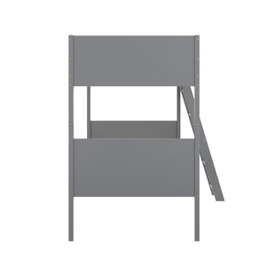 English Elm Dallas Bunk Bed Twin Over Full - Convertible Solid Wood Frame with Ladder for Space-Saving Kids’ Rooms Gray In Stock. Usually ships in 24 - 48 business hours MG-0900-31-TTB-GY-GG