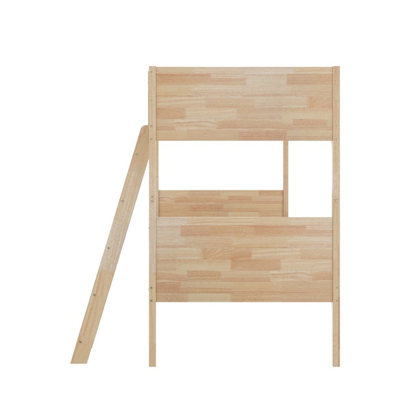 English Elm Dallas Bunk Bed Twin Over Full - Convertible Solid Wood Frame with Ladder for Space-Saving Kids’ Rooms Natural MG-0900-31-TTB-NAT-GG