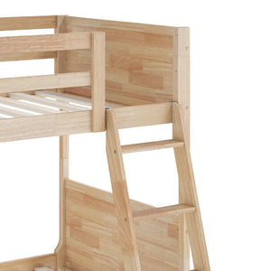 English Elm Dallas Bunk Bed Twin Over Full - Convertible Solid Wood Frame with Ladder for Space-Saving Kids’ Rooms Natural MG-0900-31-TTB-NAT-GG
