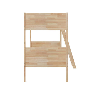 English Elm Dallas Bunk Bed Twin Over Full - Convertible Solid Wood Frame with Ladder for Space-Saving Kids’ Rooms Natural MG-0900-31-TTB-NAT-GG