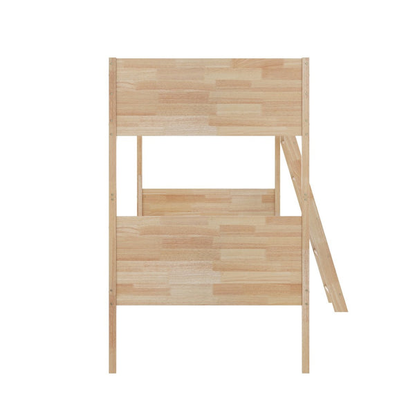 English Elm Dallas Bunk Bed Twin Over Full - Convertible Solid Wood Frame with Ladder for Space-Saving Kids’ Rooms Natural MG-0900-31-TTB-NAT-GG