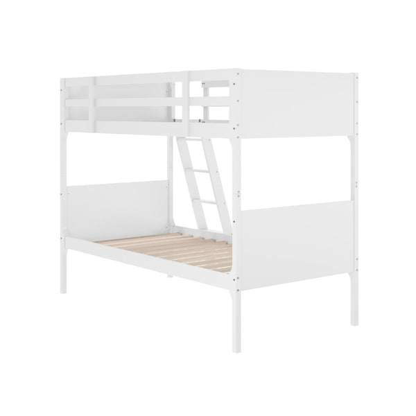 English Elm Dallas Bunk Bed Twin Over Full - Convertible Solid Wood Frame with Ladder for Space-Saving Kids’ Rooms White In Stock. Usually ships in 24 - 48 business hours MG-0900-31-TTB-WH-GG