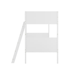 English Elm Dallas Bunk Bed Twin Over Full - Convertible Solid Wood Frame with Ladder for Space-Saving Kids’ Rooms White In Stock. Usually ships in 24 - 48 business hours MG-0900-31-TTB-WH-GG