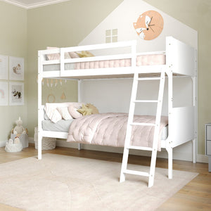 English Elm Dallas Bunk Bed Twin Over Full - Convertible Solid Wood Frame with Ladder for Space-Saving Kids’ Rooms White In Stock. Usually ships in 24 - 48 business hours MG-0900-31-TTB-WH-GG