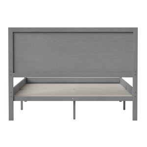 English Elm Kingston Full Size Solid Wood Platform Bed with Integrated Headboard for Modern Bedroom Style Gray In Stock. Usually ships in 24 - 48 business hours MG-09003FB-F-GRYWSH-GG