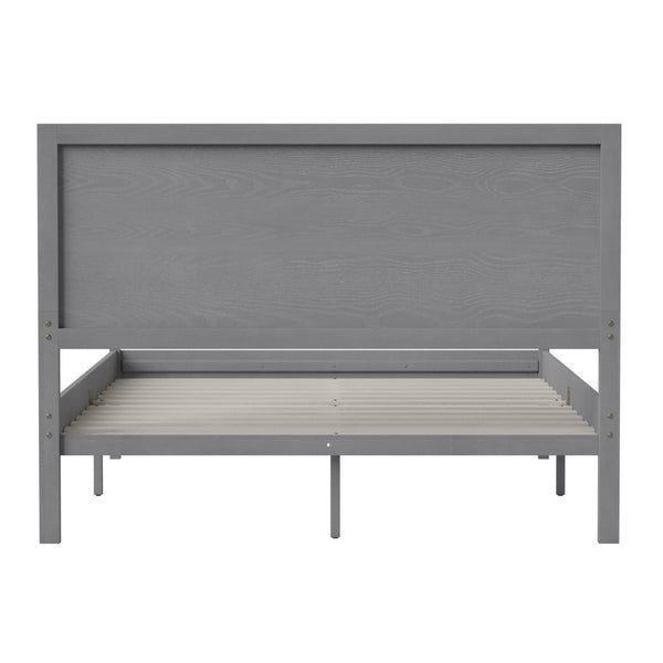 English Elm Kingston Full Size Solid Wood Platform Bed with Integrated Headboard for Modern Bedroom Style Gray In Stock. Usually ships in 24 - 48 business hours MG-09003FB-F-GRYWSH-GG