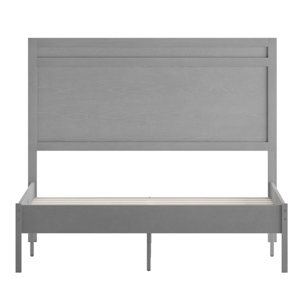 English Elm Kingston Full Size Solid Wood Platform Bed with Integrated Headboard for Modern Bedroom Style Gray In Stock. Usually ships in 24 - 48 business hours MG-09003FB-F-GRYWSH-GG