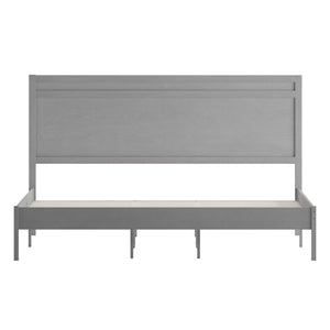 English Elm Kingston Full Size Solid Wood Platform Bed with Integrated Headboard for Modern Bedroom Style Gray In Stock. Usually ships in 24 - 48 business hours MG-09003KB-K-GRYWSH-GG