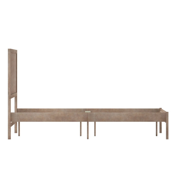 English Elm Asher Full Size Solid Wood Platform Bed with Headboard and Sturdy Slats for Ultimate Comfort and Style Light Brown In Stock. Usually ships in 24 - 48 business hours MG-09004FB-F-OAK-GG