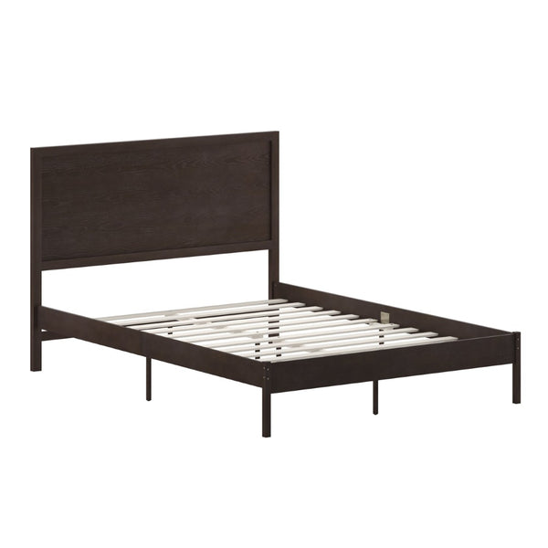 English Elm Asher Full Size Solid Wood Platform Bed with Headboard and Sturdy Slats for Ultimate Comfort and Style Dark Brown In Stock. Usually ships in 24 - 48 business hours MG-09004QB-Q-DKBRN-GG