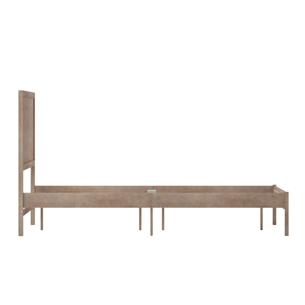 English Elm Asher Full Size Solid Wood Platform Bed with Headboard and Sturdy Slats for Ultimate Comfort and Style Light Brown In Stock. Usually ships in 24 - 48 business hours MG-09004QB-Q-OAK-GG