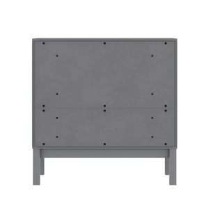 English Elm Dallas Wooden 3-Drawer Dresser for Kids' Rooms – Stylish Storage Solution with Safety Features Gray MG-9007-1-3C-GY-GG