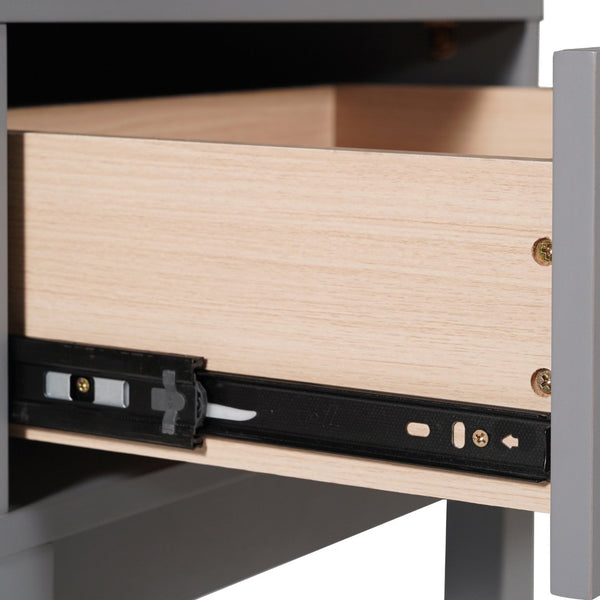 English Elm Dallas Wooden 3-Drawer Dresser for Kids' Rooms – Stylish Storage Solution with Safety Features Gray MG-9007-1-3C-GY-GG