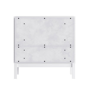 English Elm Dallas Wooden 3-Drawer Dresser for Kids' Rooms – Stylish Storage Solution with Safety Features White MG-9007-1-3C-WH-GG