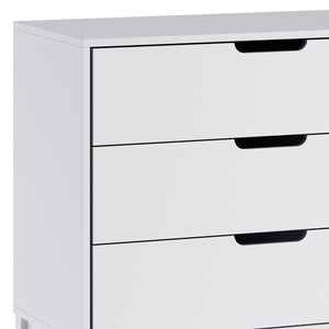 English Elm Dallas Wooden 3-Drawer Dresser for Kids' Rooms – Stylish Storage Solution with Safety Features White MG-9007-1-3C-WH-GG