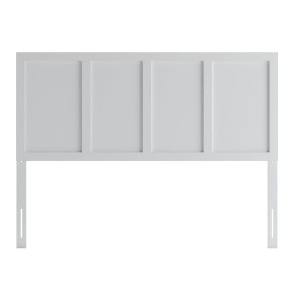 English Elm Oliver Three-Panel Wooden Headboard for Universal Metal Bed Frames - Stylish & Durable Design Upgrade White Queen MG-9708QHB-Q-WHT-GG