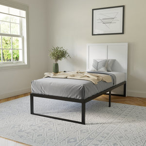 English Elm Oliver Three-Panel Wooden Headboard for Universal Metal Bed Frames - Stylish & Durable Design Upgrade White Twin MG-9708THB-T-WHT-GG