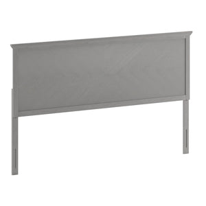 English Elm Fiona Herringbone Wooden Adjustable Headboard for Metal Bed Frames - Stylish, Durable & Modern Design Gray Wash King MG-97881-KHB-K-GRWSH-GG