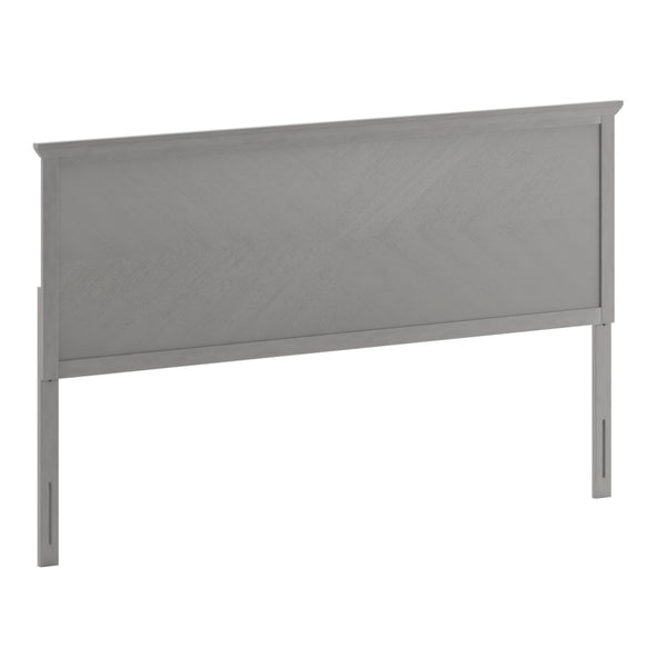 English Elm Fiona Herringbone Wooden Adjustable Headboard for Metal Bed Frames - Stylish, Durable & Modern Design Gray Wash King MG-97881-KHB-K-GRWSH-GG