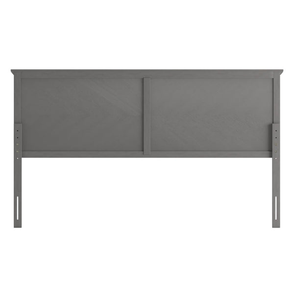 English Elm Fiona Herringbone Wooden Adjustable Headboard for Metal Bed Frames - Stylish, Durable & Modern Design Gray Wash King MG-97881-KHB-K-GRWSH-GG