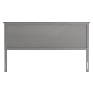 English Elm Fiona Herringbone Wooden Adjustable Headboard for Metal Bed Frames - Stylish, Durable & Modern Design Gray Wash King MG-97881-KHB-K-GRWSH-GG