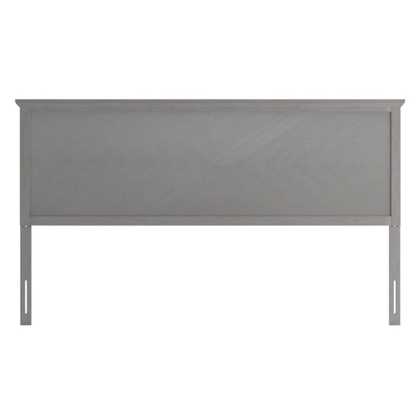 English Elm Fiona Herringbone Wooden Adjustable Headboard for Metal Bed Frames - Stylish, Durable & Modern Design Gray Wash King MG-97881-KHB-K-GRWSH-GG
