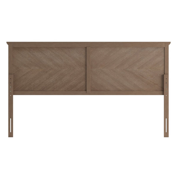 English Elm Fiona Herringbone Wooden Adjustable Headboard for Metal Bed Frames - Stylish, Durable & Modern Design Light Brown King MG-97881-KHB-K-LTBRN-GG
