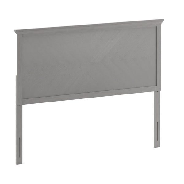 English Elm Fiona Herringbone Wooden Adjustable Headboard for Metal Bed Frames - Stylish, Durable & Modern Design Gray Wash Queen MG-97881-QHB-Q-GRWSH-GG