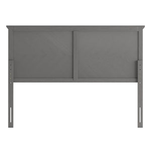 English Elm Fiona Herringbone Wooden Adjustable Headboard for Metal Bed Frames - Stylish, Durable & Modern Design Gray Wash Queen MG-97881-QHB-Q-GRWSH-GG