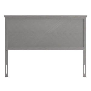 English Elm Fiona Herringbone Wooden Adjustable Headboard for Metal Bed Frames - Stylish, Durable & Modern Design Gray Wash Queen MG-97881-QHB-Q-GRWSH-GG