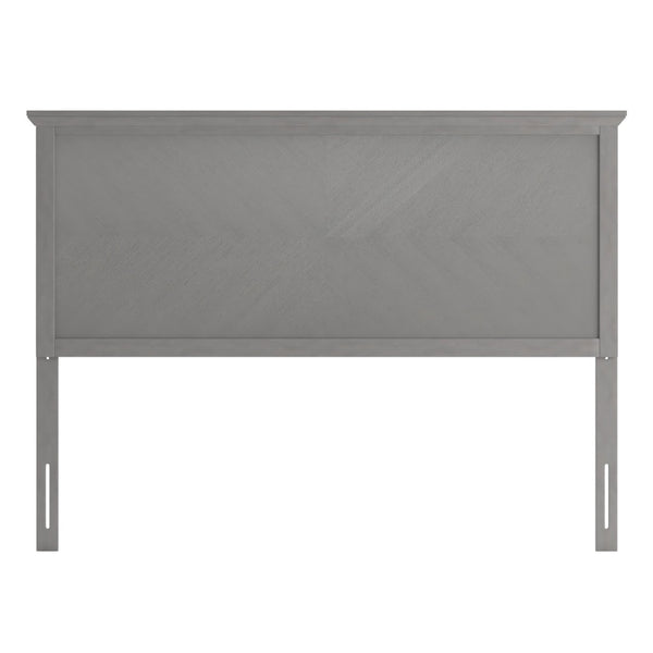 English Elm Fiona Herringbone Wooden Adjustable Headboard for Metal Bed Frames - Stylish, Durable & Modern Design Gray Wash Queen MG-97881-QHB-Q-GRWSH-GG