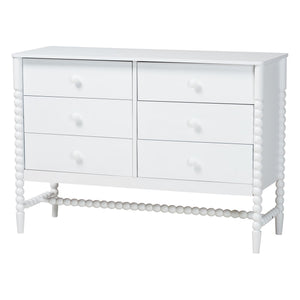 Baxton Studio Cherene Queen Bedroom Set Rubberwood Platform Bed with Nightstands Modern Suite